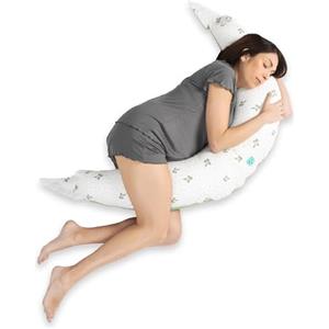 Koala Babycare Cuscino Gravidanza per Dormire XXL 2 in 1 Sfoderabile - Cuscino Allattamento Ipoallergenico ed Ergonomico - Federa esterna 100% Cotone