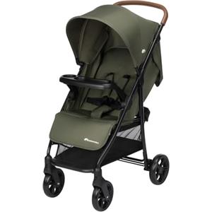 Bebeconfort Misty Passeggino Compatto, 0-4 anni portata 22 kg, Cestello capacità di 8 kg, Vassoio per la sicurezza e il gioco, Pieghevole e Reclinabile, comfort con posizione sdraiata, Mineral Green