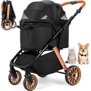MAMIZO One-Touch Passeggino cani, Passeggino pieghevole gatti, fino a 25kg