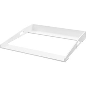 WOLTU Fasciatoio per Cassettiera, in MDF, 80x75x10 cm, Piano Fasciatoio per Neonati, Adatto a Comò con Profondità 47-51 cm e Larghezza ≥ 80 cm, Fissaggio con Staffe Metalliche, Bianco