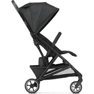 Deryan Easy, Passeggino 0+ Mesi-22 Kg, Passeggino Leggero con Chiusura Smart e Compatta, Capotte Estensibile con Trattamenti UV50+ Antipioggia, Regolabile, Poggiagambe, Nero