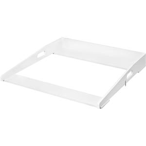 WOLTU Fasciatoio per Cassettiera, in MDF, 70x75x10 cm, Piano Fasciatoio per Neonati, Adatto a Comò con Profondità 47,5-50 cm e Larghezza ≥ 70 cm, Fissaggio con Staffe Metalliche, Bianco