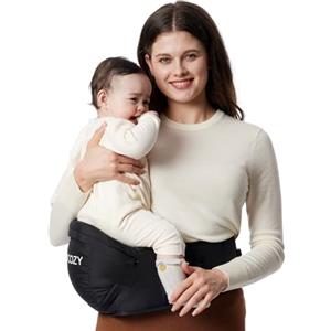 momcozy Marsupio per Bambini Momcozy - Cintura Regolabile con Protettore Ventrale 3D Originale, Marsupio Ergonomico con Varie Tasche per Neonati e Bambini fino a 45lbs (Nero, Large)