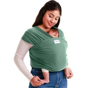 Sleepy Wrap Fascia Neonato Fino a 15 kg - Morbido, Facile da Indossare, Trasporto a Mani Libere, Marsupio Bambino a Fascia Porta Bebé (Verde Salvia)