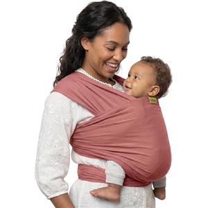 Boba Wrap - Fascia Elastica Porta Bebè Neonato, Portabimbo Facile dalla nascita a 15kg (Dusty Pink)