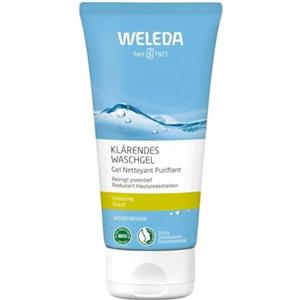 Weleda Naturally Clear Gel Detergente Purificante, per la pulizia del viso per pelli impure, grasse e a tendenza acneica, a base di estratti vegetali certificati di corteccia di salice, 1X100 ml