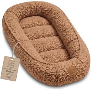 Totsy Baby Nido Neonato Riduttore Letto boucle 90x50 cm - Babynest Portatile per Culla Lettino Morbido Coccola Cocoon Bimbo Bimba Camera Neonati Pumpkin