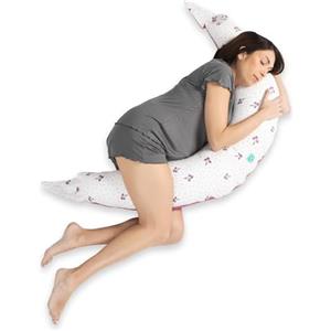 Koala Babycare Cuscino Gravidanza per Dormire XXL Sfoderabile - Cuscino Allattamento Ipoallergenico ed Ergonomico - Federa esterna 100% Cotone