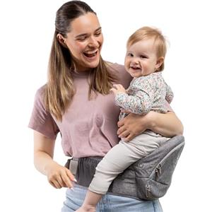 Beco Marsupio con Seduta Pieghevole - Marsupio Neonato 4 in 1 Facile da Usare con Design Salvaspazio da 0 a 36 Mesi (3,2-14,9 kg) (Grigio)