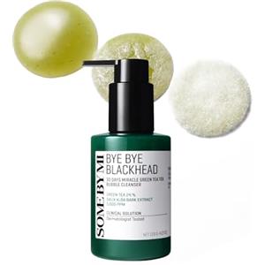 SOME BY MI Bye Bye Blackhead 30 Days Miracle Green Tea Tox Bubble Cleanser - 120g - Detergente viso e maschera in schiuma coreana al tè verde - Rimuove i punti neri, riduce i pori - Cura coreana