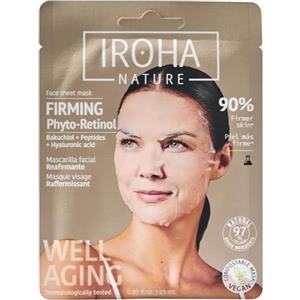 IROHA NATURE - Maschera Viso in Tessuto Rassodante e Anti-Age con Phyto Retinol e Peptidi | Compattezza ed Elasticità | Risultati in 15 Minuti | Cruelty-Free
