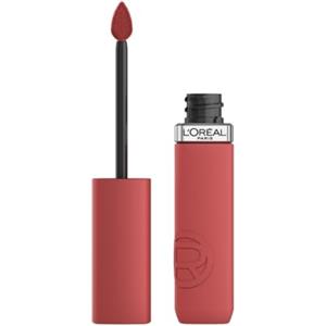 L'Oreal Paris L'Oréal Paris Rossetto Liquido, Colore Intenso, Formula Matte a Lunga Durata, Resistente alle Sbavature, No transfer, Con Acido Ialuronico, Infaillible Matte Resistance, Tonalità: Crush Alert 645