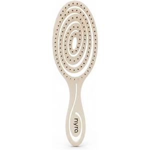 Nyra Beauty Tech Nyra - Spazzola Districante Ivory/Anti-Groviglio/Ergonomica/Setole Flessibili Senza Tirare/Leggera da Viaggio/Realizzata in Materiale Sostenibile (50% Paglia di Grano) / (Bianco)