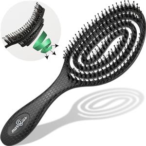 marQus Spazzola Capelli Setole Cinghiale - Districante professionale con doppia molla a spirale, ideale per ogni chioma. Naturale, garantisce una cura delicata e risultati perfetti
