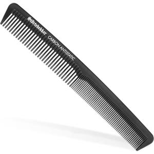Störtebekker Shaving Accessories Störtebekker® Premium - Pettine per capelli da uomo, infrangibile, su entrambi i lati, in carbonio, lato fine e più grossolano, 18,5 cm, antistatico per capelli, pettine per capelli