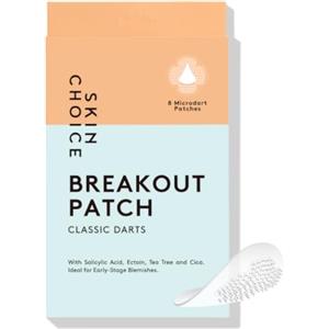 SKIN CHOICE Microdart Patch Brufoli con Acido Salicidico, Olio dell'Albero del Tè, CICA - Breakout Pimple Patch Classic Darts - Idrocolloidali Cerotti Brufoli, Vegano, Non Testato Sugli Animali, 8pcs