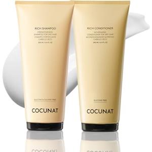 COCUNAT - Pack Rich per capelli secchi - Shampoo e balsamo naturali - Capelli danneggiati o tinti - Idrata, nutre e ristruttura - Senza solfati e silicone - Adatto al Metodo Curly