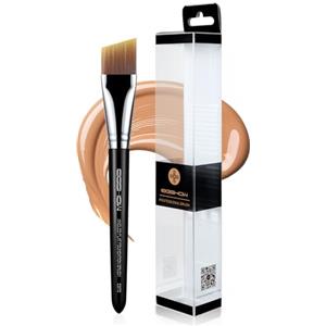 EIGSHOW Pennello per fondotinta, pennello per maschera piatto, pennello per trucco piatto angolato, morbido e flessibile, pennello per make-up primer, ideale per cipria o fondazione liquida (E870B)