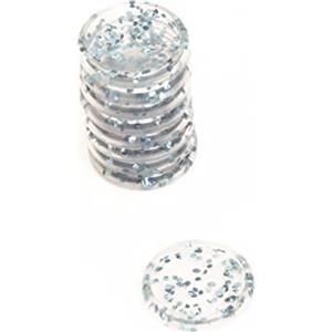Craftelier - Anelli a Disco Glitterati in Plastica S per Rilegare Agende o Album | Ideale per Scrapbooking e Progetti Artigianali | Confezione da 9 pezzi Diametro 25 mm - Colore Rosa con Glitter