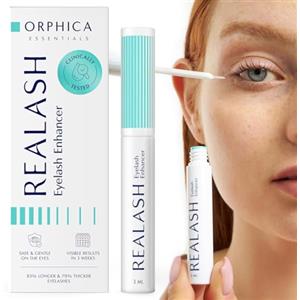 Orphica Realash Siero per Ciglia 3 ml - Crescita Intensiva, Rafforzante e Allungante per Ciglia più Lunghe e Piene