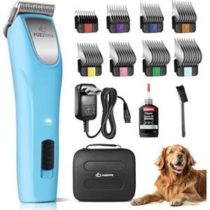 FuzzyFix Tosatrice per Cani Professionale,Tosatrice a 2 Velocità Design Ergonomico per Cani e Gatti, Tosatrice per Peli di Animali Spessi, Lunghi e Ricci