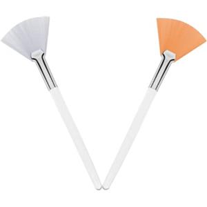 Lmyzcbzl Spazzole per Maschera, 2 Pcs Spazzole a Ventaglio, Morbido Ventaglio Facciale Pennello, Maschera Facciale Applicatore, per Maschera di Fango, Trucco Strumenti