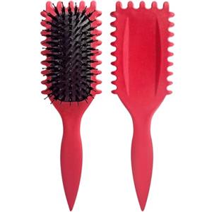 LAC FOR YOU Spazzola per Capelli Ricci - Setole Arrotondate e Morbide - Spazzola Ricci Styling Anticrespo con Impugnatura Ergonomica, Definizione Beach Waves - Magenta