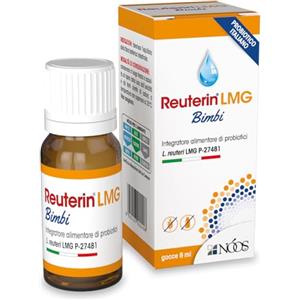 NÓOS Fermenti Lattici Probiotici per Intestino Gocce Reuterin® LMG Bimbi 8ml Fermenti Lattici Bambini Probiotico Completo con Lactobacillus Integratore Flora Intestinale e Difese Senza Glutine e Lattosio