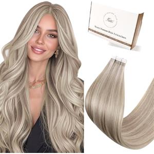 Hetto Extension Biadesive Biondo Medio & Platino Highlights 30cm 20pz 30g