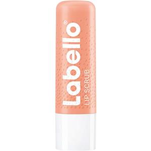 Labello Lip Scrub Fragola + Pesca (5,5 ml), Innovativa cura delle labbra con particelle scrub di origine naturale, esfoliazione delicata delle labbra con vitamina E