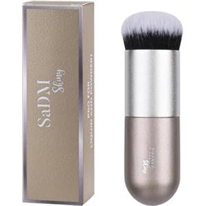 SaDM Shiny Pennello kabuki make up - Pennello trucco viso per fondotinta liquido, cipria, crema, blush e bronzer - Pennello professionale vegano e cruelty free