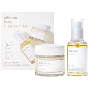 mixsoon Bean Glass Skin Duo - Set Essenza e Crema ai Fermenti, Trattamento Idratante e Levigante per una Pelle Luminosa, Vegano e Cruelty-Free