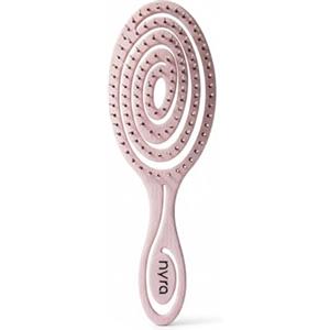 Nyra Beauty Tech Nyra - Spazzola districante Ivory, anti-groviglio, ergonomica, setole flessibili senza tirare, leggera da viaggio e realizzata in materiale sostenibile (50% paglia di grano) (Viola)