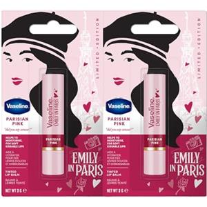 Vaseline x Emily in Paris Parisian Pink | Balsamo Labbra Idratante Stick | Edizione Limitata | (Confezione da 2 Parisian Pink)