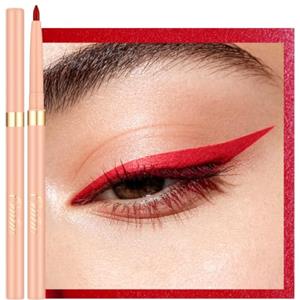 OULAC Matita Occhi Waterproof, Eyeliner e Lip Liner Rosso Mat Girevole, Colore Intenso, Dura 12 Ore +, Texture Liscia e Cremosa, Non Trasferibile, Vegan (L08) Ruby