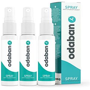 ODABAN ANTIPERPSPIRANT odaban® Spray Antitraspirante 3 x 30 ml | Deodorante Antisudore contro la Sudorazione Eccessiva | Riduce l'Odore delle Ascelle | Delicato sulla Pelle, Lunga Durata, Uomo & Donna | Senza Profumo