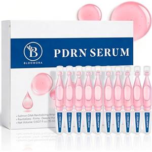 BLOOMORA Siero PDRN al DNA di Salmone Coreano - Trattamento in Ampolle Anti-Età con Collagene, Glutatione e Acido Ialuronico - Siero Viso Idratante e Rassodante (10 x 1,5 ml)