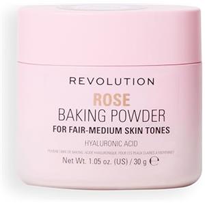 Revolution Beauty London Revolution Loose Baking Powder - Cipria fissante in polvere libera, finish luminoso, assorbe lucidità e sebo in eccesso, vegana e cruelty-free, 30 g, Rose