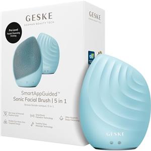 GESKE | Spazzola per il viso SmartAppGuided™ 5 in 1 | Spazzola elettrica per la pulizia del viso | Spazzola morbida in silicone | Pulizia del viso professionale | Massaggiatore facciale