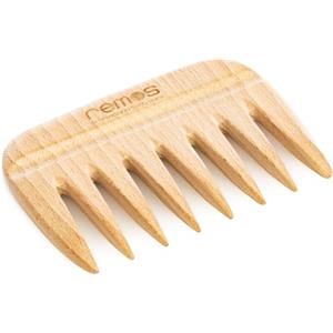 remos professional body care remos pettine in legno con manico incavato, in legno di faggio locale, 9 cm