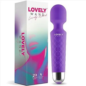 LOVELY WAND Vibratore Sessuale per Donna - Massaggiante Personale Con 8 Velocità e 20 Modalità - Stimolatore Punto G - Dildo vibrante, Vibratorepunto squirt, Giocattoli Sessuali - Lovely Wand (Viola)