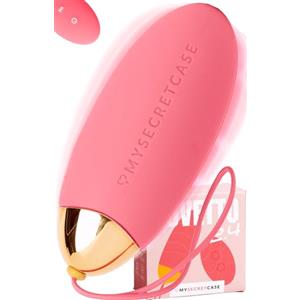 MySecretCase Ovetto Vibrante Donna Telecomando Vibratoreper Donna Professionale 9 Vibrazioni Sexytoysys Donna Vibratore Wireless Comando a Distanza fino a 10m Impermeabile (Rosa)