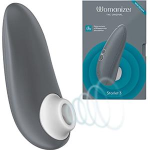 Womanizer Starlet 3 Succhia Clitoride per Donna | Succhiatore Clitorideo con 6 Intensità | Stimolatore Vibratore Impermeabile | Sex Toy Ricaricabile per Coppie | Grigio
