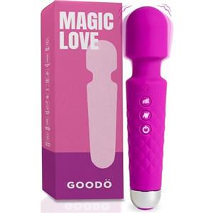 MySecretCase Vibratore Clitoride Magic Wand 20cm Vibratoreper Donna Grandi 20 Modalità di Vibrazione + 8 Velocità Sexytoysys Coppia Masturbatore per Donna Stimolatore per Clitoride Viola