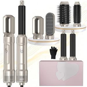 UKLISS Hairstyler - Set Professionale 6 in 1 con Spazzola Rotonda da 1000 W, Arricciacapelli ad Aria Calda, Spazzola per Asciugacapelli, Spazzola Lisciante, per Tutti i Tipi di Capelli