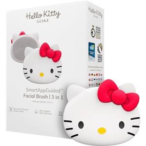 GESKE x Hello Kitty | Spazzola per il viso SmartAppGuided™ | 3 in 1 | Spazzola per la pulizia del viso | Spazzola per la pulizia | Spazzola per il viso in silicone | Pulizia e cura della pelle