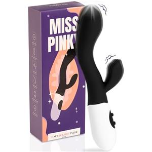 MySecretCase Vibratoreper Donna Punto G Squirting 19,5cm Vibratore Rabbit Vibratoreper Donna Grandi Stimolatore Clitoride Femminile 10 Modalità Vibrazione Sexytoysys Coppia Squirting (Nero)