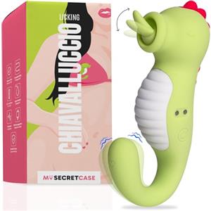 MySecretCase Vibratore Clitoride Lingua Vibrante Vibratoreper Donna Piccolo 5 Livelli di Vibrazione Stimolatore Clitoride Femminile Sexytoysys Coppia Masturbatore Donna Impermeabile USB