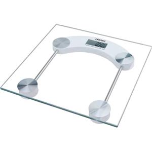 DIGIQUEST Bilancia Pesapersone Digitale Digiquest LIBRA150 in Vetro Temperato 30x30 cm - Portata 150 kg, Precisione 100 g, Display LCD, Batteria inclusa