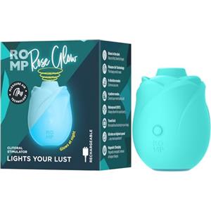 ROMP Rose Glow Succhia-Clitoride per Donna | Rosa Fosforescente con 6 Modalità di Vibrazione | Sex Toy a Suzione | Vibratore Ricaricabile e Impermeabile per Stimolazione e Piacere Femminile
